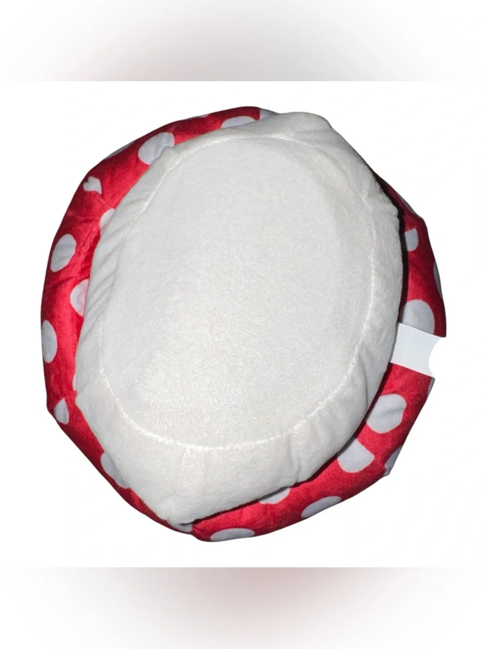Plush Mushroom Handbag Toy Red and White Polka Dot Kids Easter Basket Gift Idea